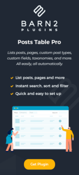 Posts Table Pro vertical affiliate banner
