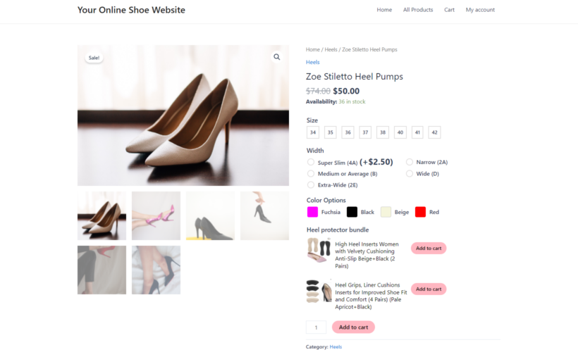 how to sell shoes online - product recommendations