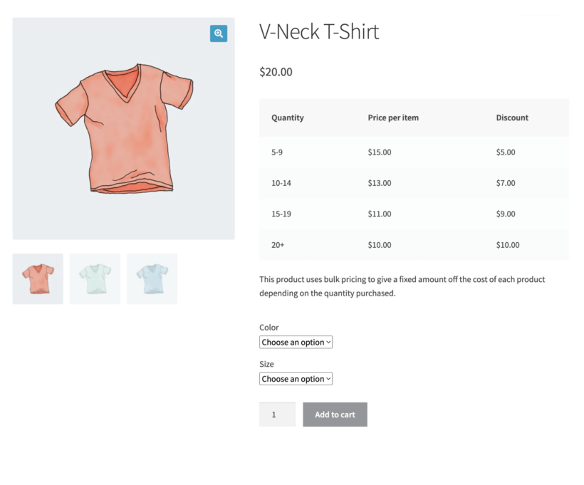 WooCommerce discount plugin Bulk pricing front end