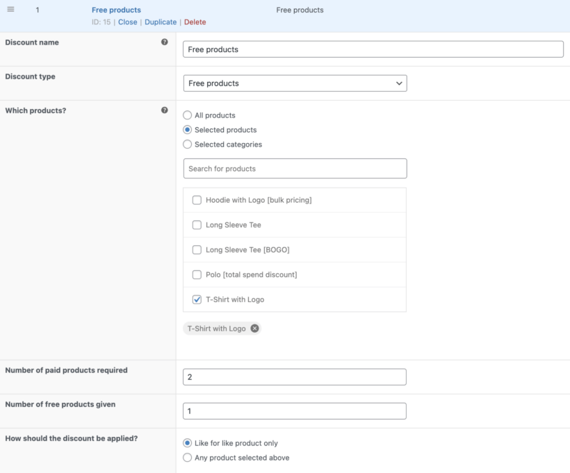 WooCommerce discount plugin Free products discount