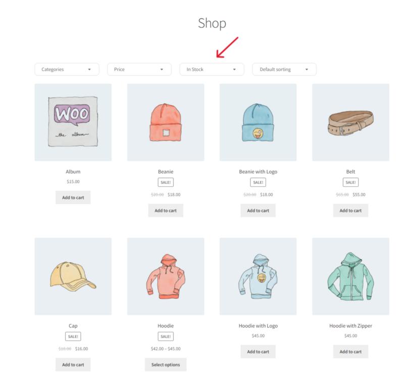 WooCommerce filter by stock status_WooCommerce Product Filters 1