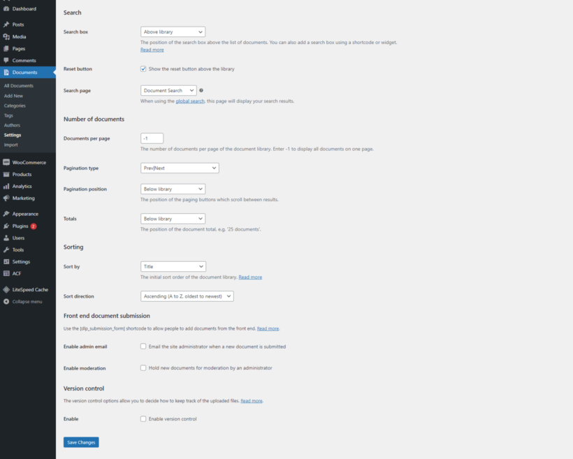 WordPress YouTube plugin - Document Library Pro 12