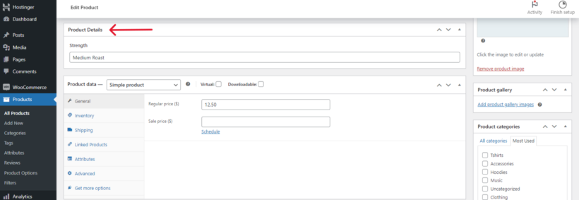 acf woocommerce - edit product page