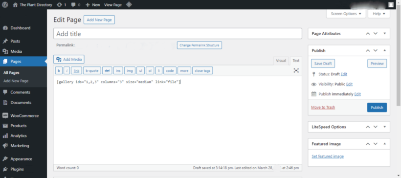 WordPress Image Gallery default Shortcode 3