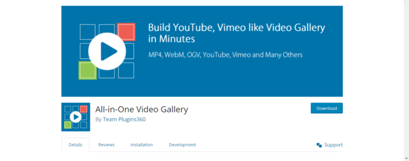 Video WordPress plugin - All-in-One-Video-Gallery