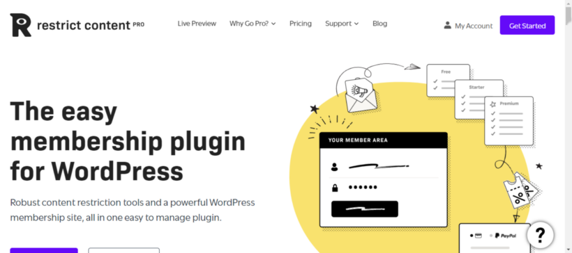 WordPress Restrict Content Plugin - Restrict Content Pro 1