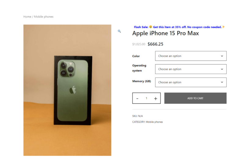 WooCommerce flash sale 1