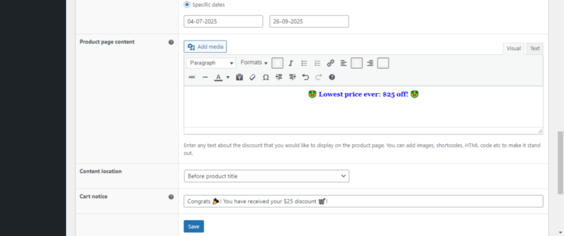 change price in WooCommerce 12