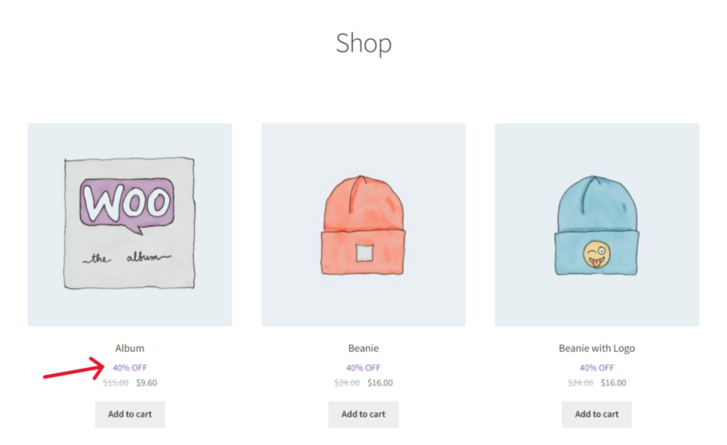 change sale badge woocommerce 18