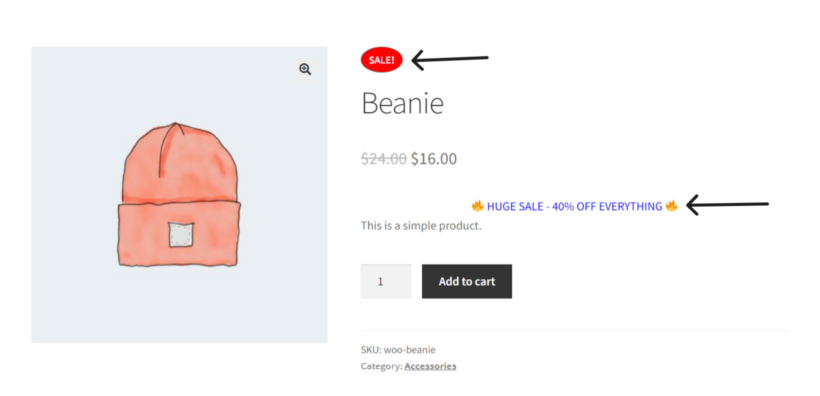 change sale badge woocommerce 22