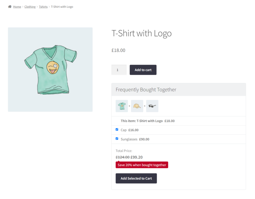 WooCommerce frequently bought together plugin