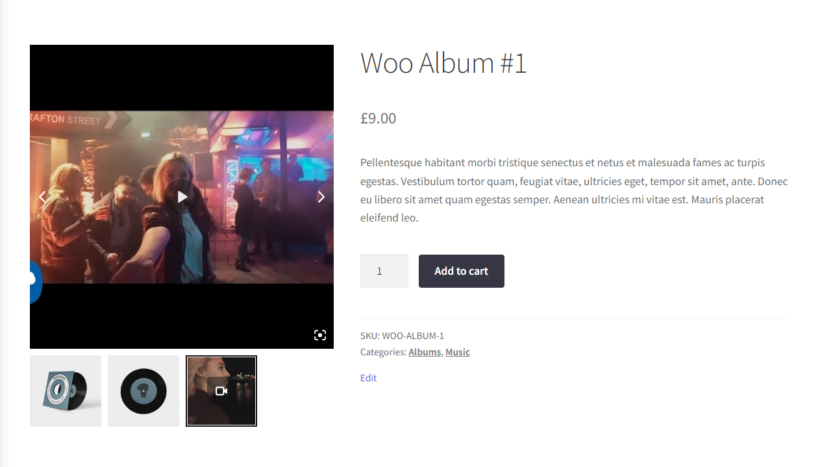 Embedded video thumbnails