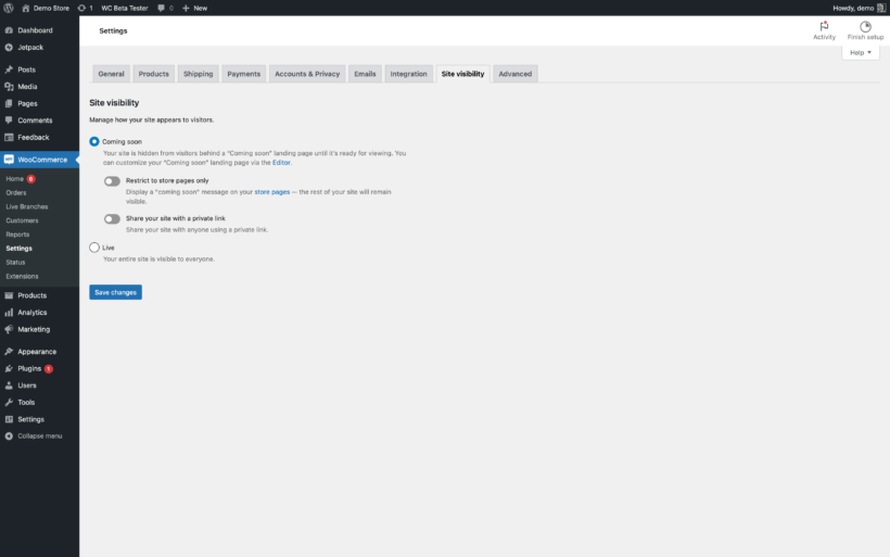 WooCommerce Coming Soon Mode