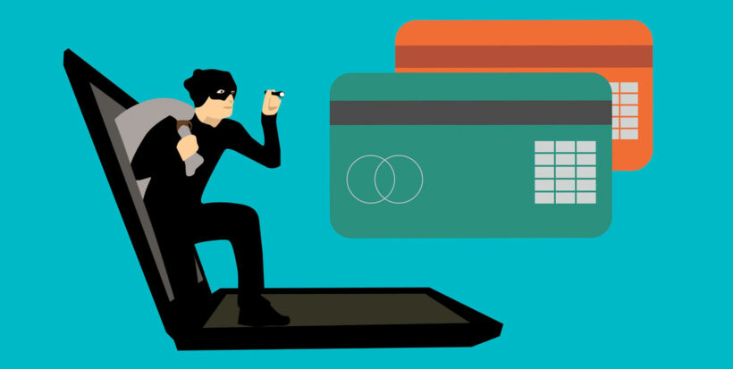 Graphic illustrating credit card website fraud