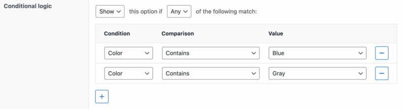 Use variations in conditional logic