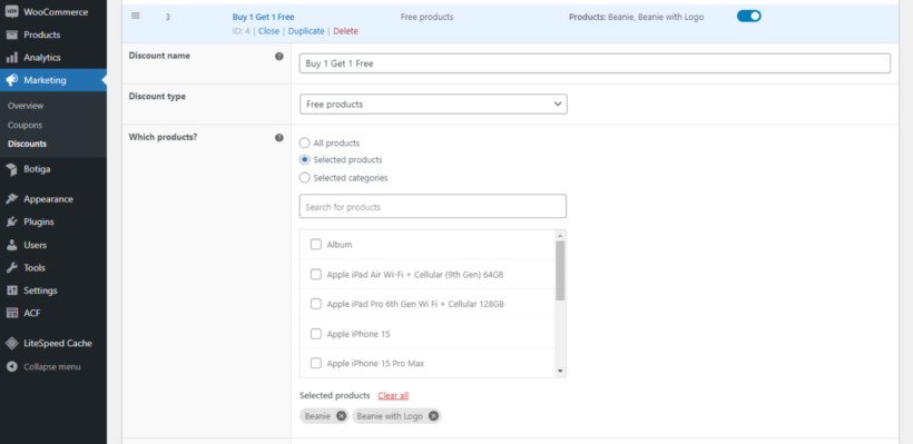 WooCommerce quantity discount 1