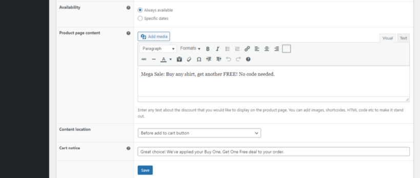 WooCommerce quantity discount 3