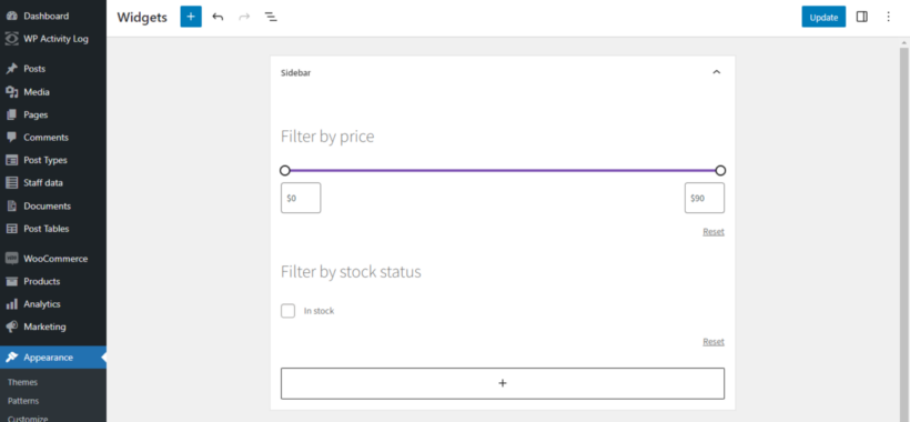 Searching for WooCommerce sidebar filter blocks in WordPress