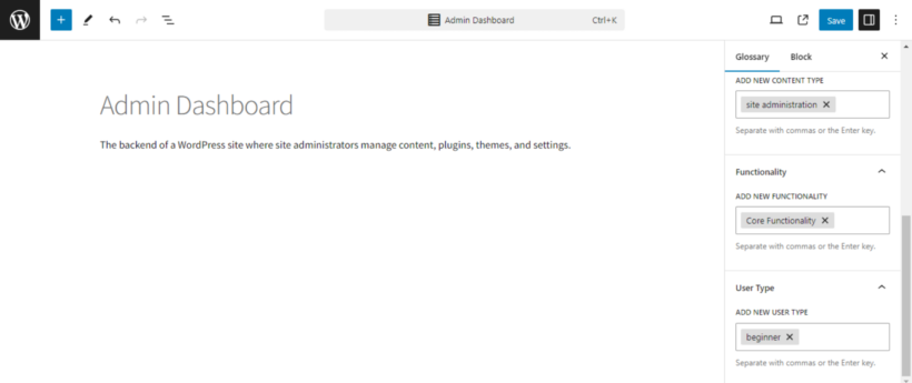 WordPress glossary plugin - 7