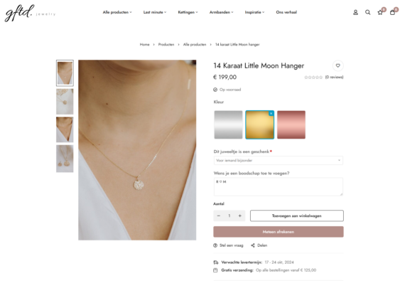 gftd jewelry product options