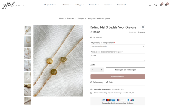 gftd jewelry product options