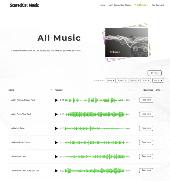 Find royalty-free music tracks