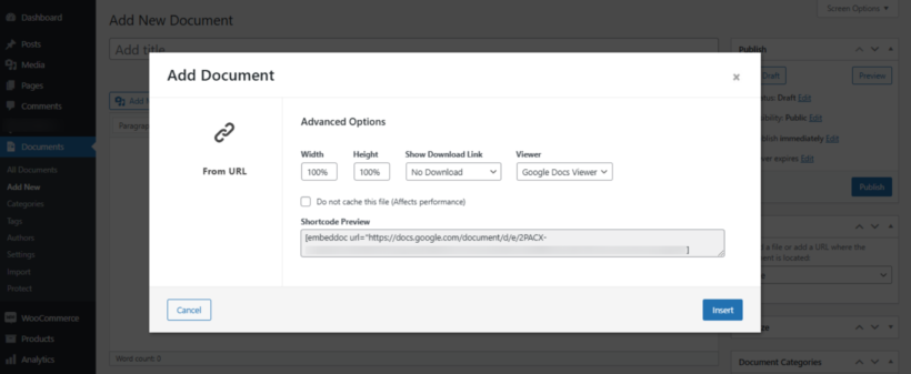Google doc embedder plugin 6