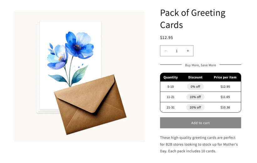 Shopify bulk tiered pricing table app discounts