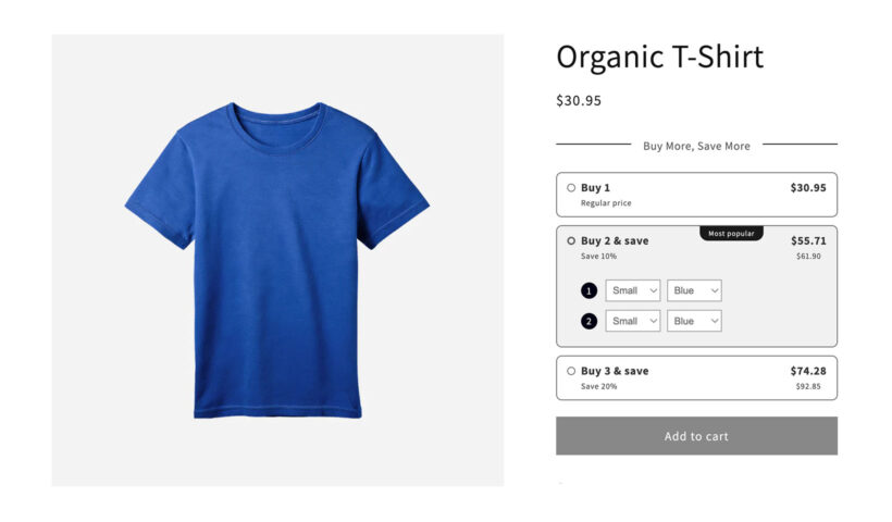 Shopify volume quantity bundles app