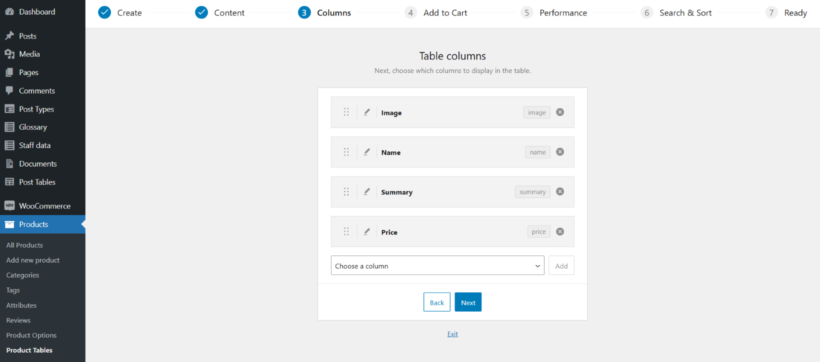 WooCommerce Product Table - setup wizard 3