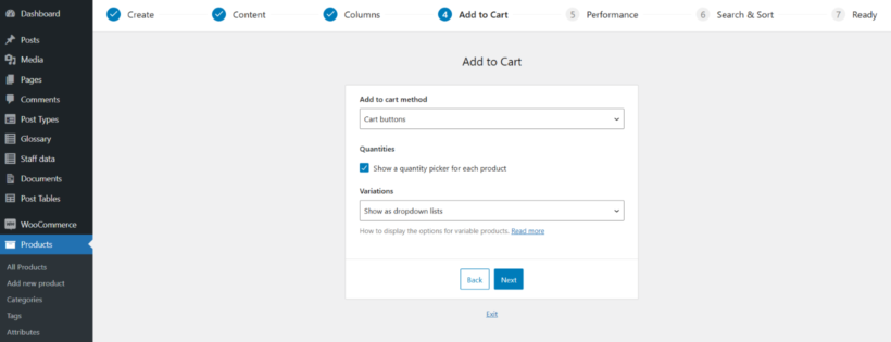 WooCommerce Product Table - setup wizard 4
