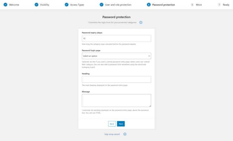 WooCommerce Protected Categories setup wizard - 5