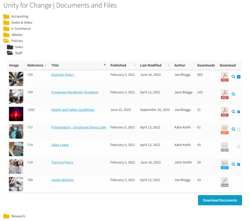 Document Library Pro preview