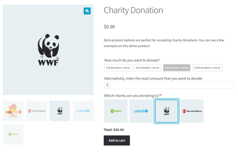 WooCommerce Product Options preview