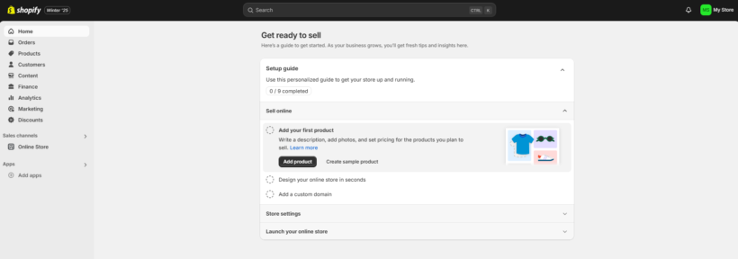 Shopify store setup guide