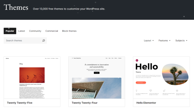 Free WordPress themes