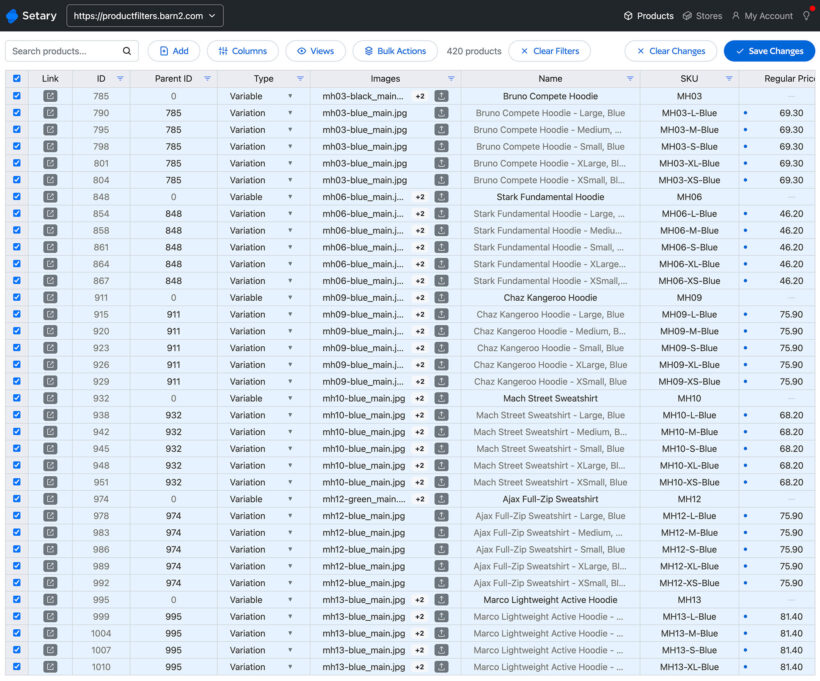 Setary screenshot preview changes