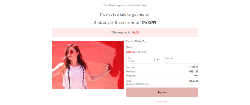 cross selling examples -ReConvert