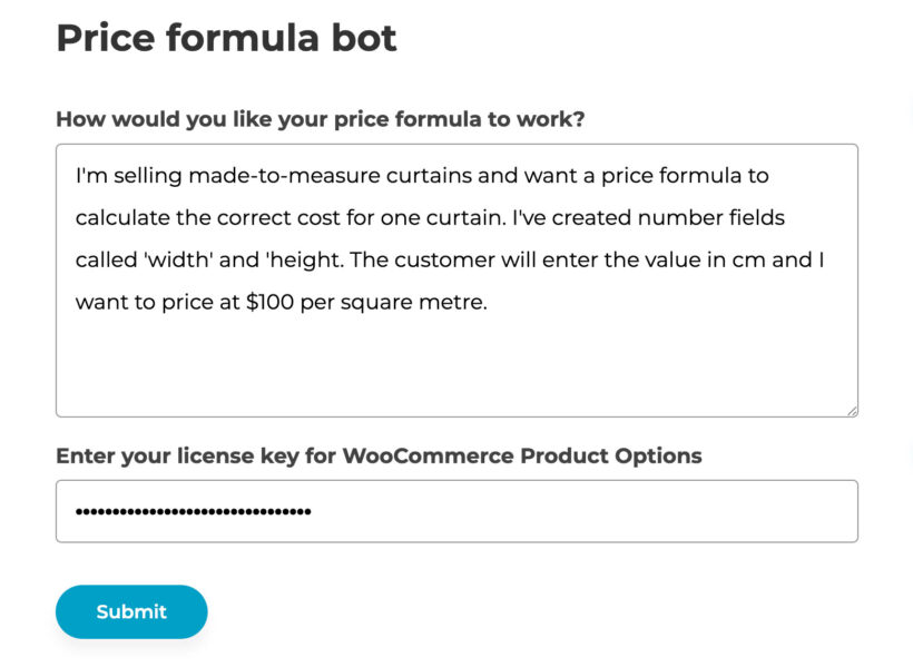 WooCommerce Price Formula AI Bot