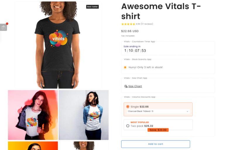 best bundle app for Shopify - Vitals App