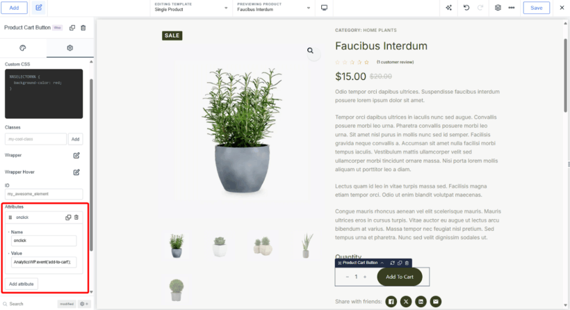 AnalyticsWP custom events tracking