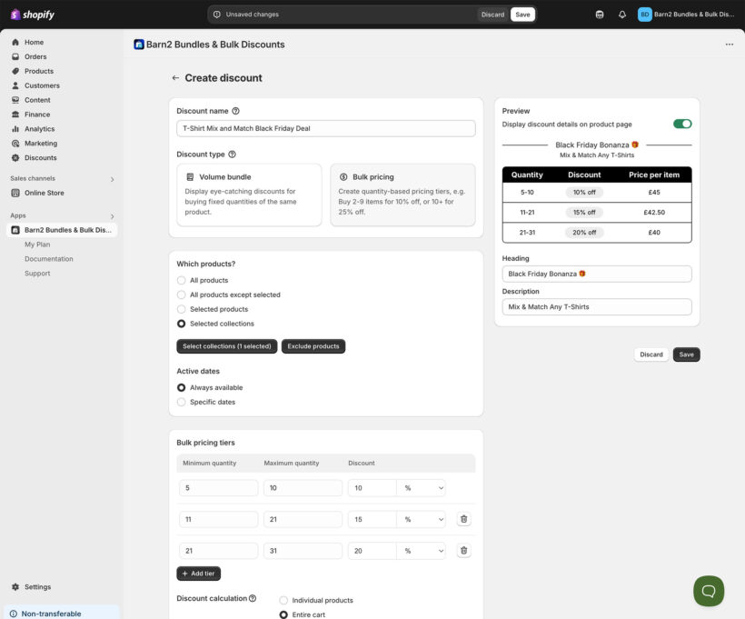 Barn2 Bundles & Bulk Discounts screenshot bulk discount