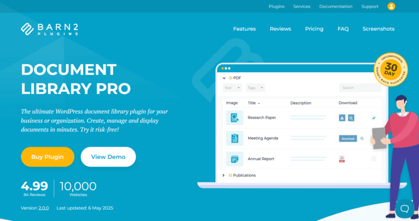 Document Library Pro sales page