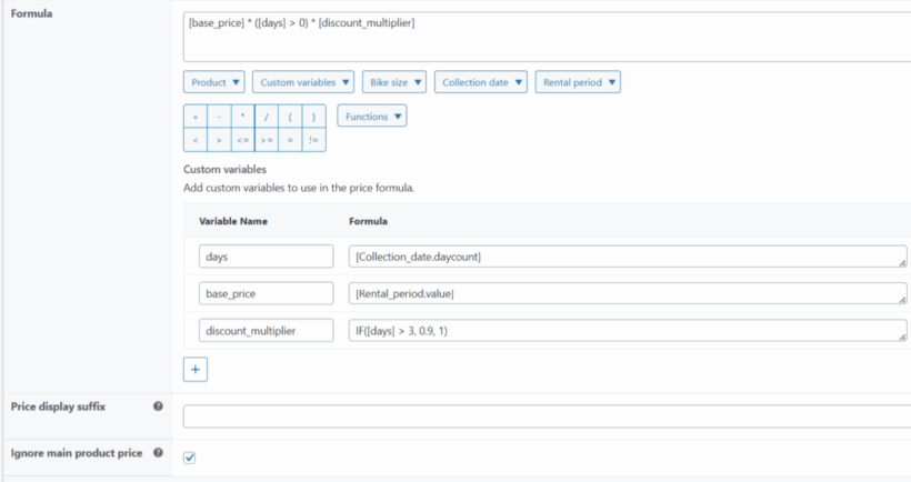 WooCommerce bookable products - price formula 2