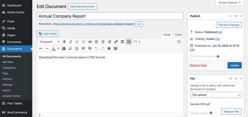 Add PDF Download to WordPress