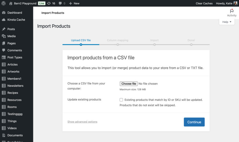 WooCommerce Import from CSV Tool