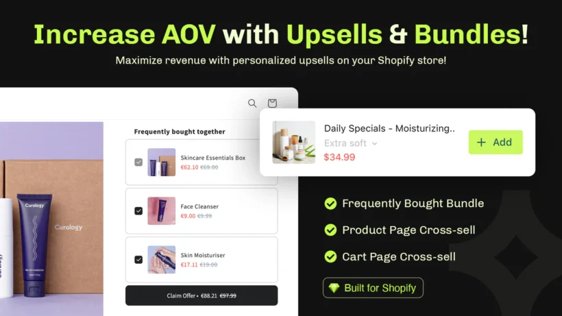 Essential Upsell & Cross Sell Shopify average order value app