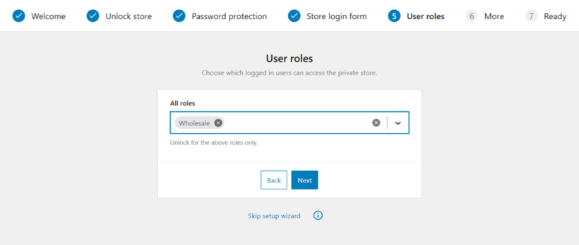 WooCommerce Private Store - setup wizard 5