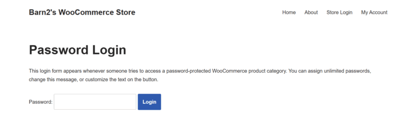 WooCommerce Protected Categories - Login Page