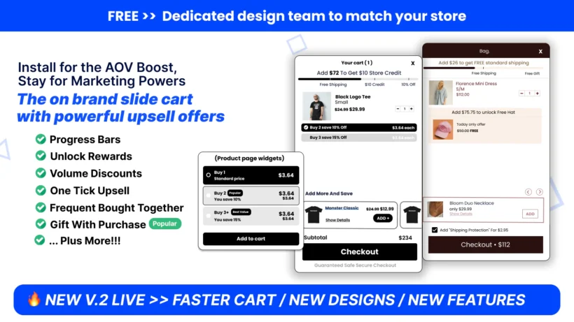 Monster Cart Upsell + Free Gifts Shopify quantity app